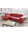 Sofá esquinero convertible de cuero ORION 255 × 170 cm en varios colores