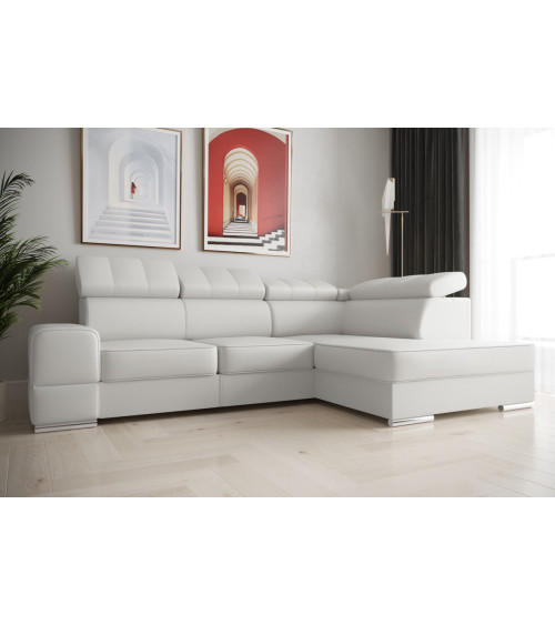 Canapé d'angle convertible ANDRE 202 x 85 cm en plusieurs couleurs