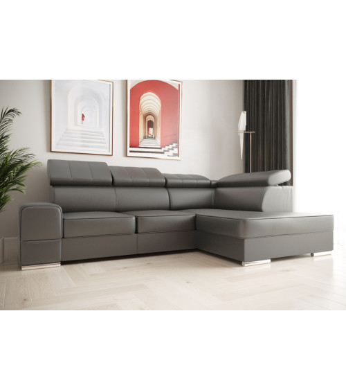 Canapé d'angle convertible ANDRE 202 x 85 cm en plusieurs couleurs