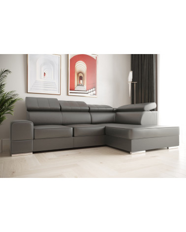 Canapé d'angle convertible ANDRE 202 x 85 cm en plusieurs couleurs