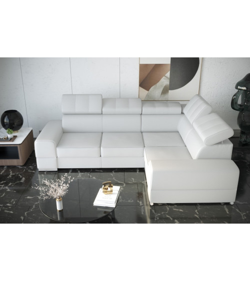 Canapé d'angle convertible ANDRE 202 x 85 cm en plusieurs couleurs