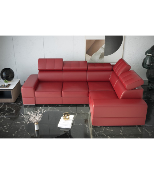Canapé d'angle convertible ANDRE 202 x 85 cm en plusieurs couleurs