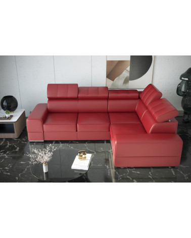 Canapé d'angle convertible ANDRE 202 x 85 cm en plusieurs couleurs