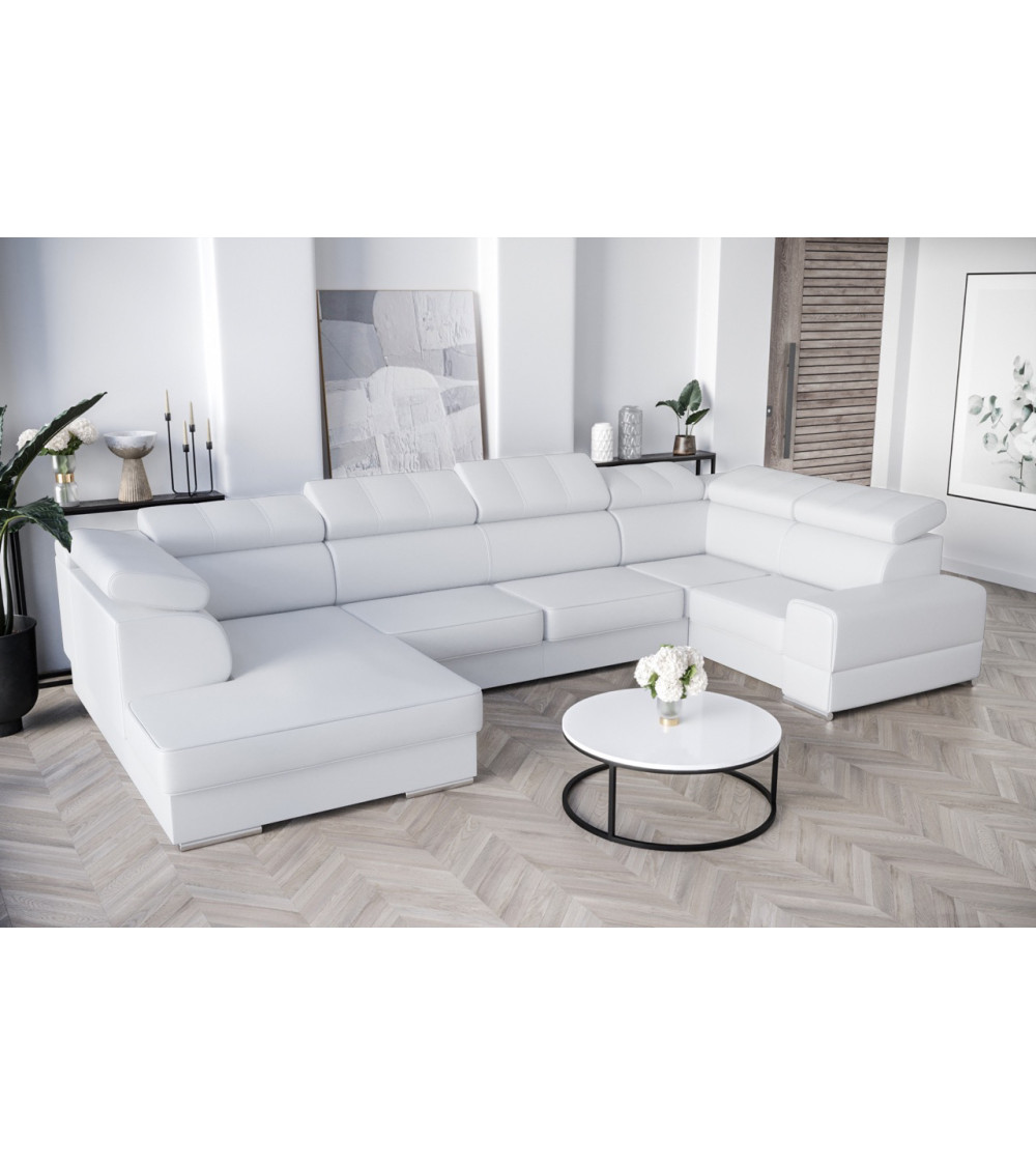 Canapé d'angle convertible ANDRE 202 x 85 cm en plusieurs couleurs