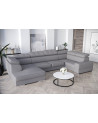 Canapé en U convertible en cuir ROYAL MAX I 210 x 375 x 185 cm en plusieurs couleurs