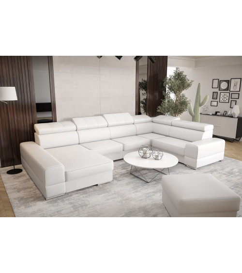 Canapé d'angle convertible ANDRE 202 x 85 cm en plusieurs couleurs