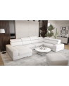 Canapé en U convertible en cuir ROYAL MAX II 185 x 375 x 230 cm en plusieurs couleurs
