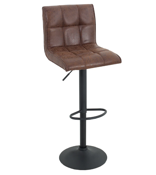 Tabouret de bar MODENA de 95 à 115 cm marron vintage
