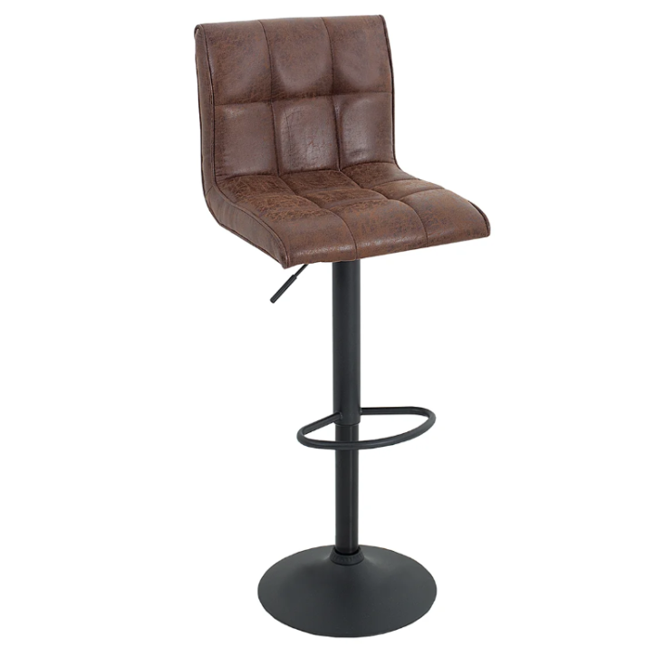 Tabouret de bar MODENA de 95 à 115 cm marron vintage