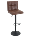 Tabouret de bar MODENA de 95 à 115 cm marron vintage