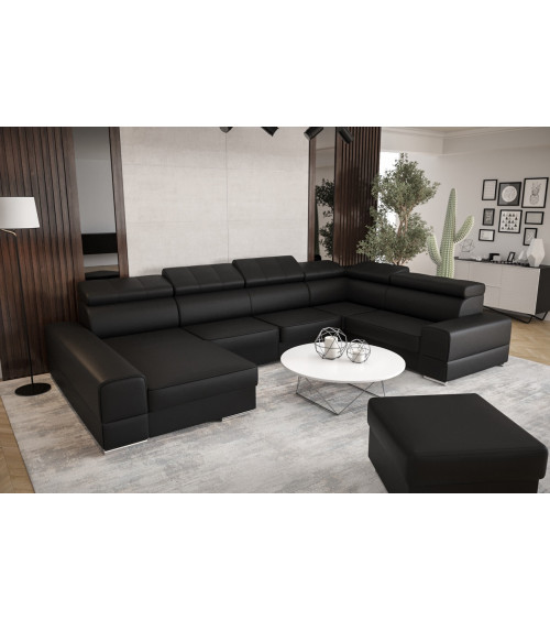 Canapé d'angle convertible ANDRE 202 x 85 cm en plusieurs couleurs