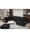 Sofá en U convertible de cuero ROYAL MAX II 185 x 375 x 230 cm en varios colores