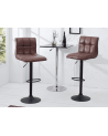 Tabouret de bar MODENA de 95 à 115 cm marron vintage