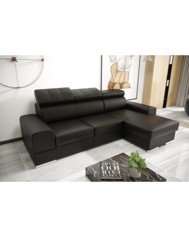 Canapé d'angle convertible ANDRE 202 x 85 cm en plusieurs couleurs