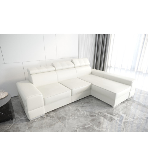 Canapé d'angle convertible ANDRE 202 x 85 cm en plusieurs couleurs