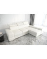 Sofá rinconera convertible de cuero ROYAL 295 x 185 cm en varios colores