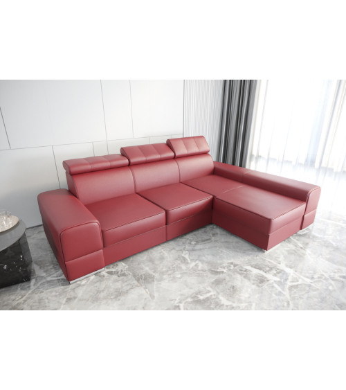 Canapé d'angle convertible ANDRE 202 x 85 cm en plusieurs couleurs