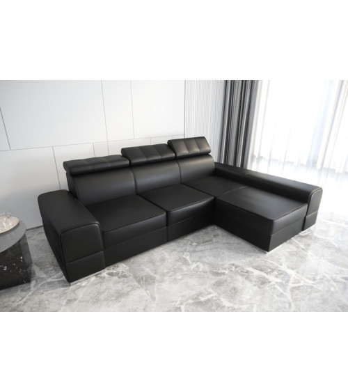 Canapé d'angle convertible ANDRE 202 x 85 cm en plusieurs couleurs