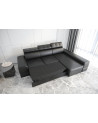 Sofá rinconera convertible de cuero ROYAL 295 x 185 cm en varios colores