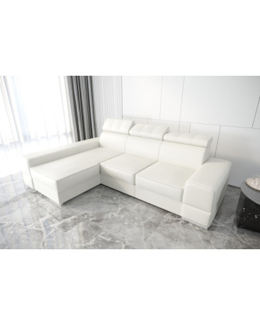 Canapé d'angle convertible ANDRE 202 x 85 cm en plusieurs couleurs