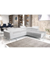 Canapé d'angle convertible en cuir TOSCANIA II 250 x 225 cm en plusieurs couleurs