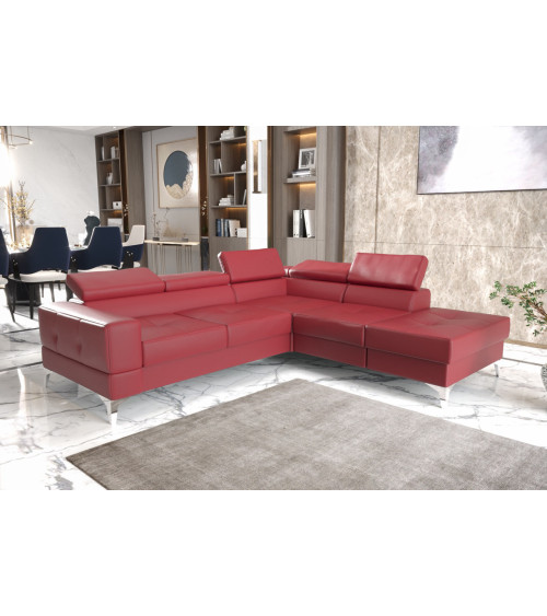 Canapé d'angle convertible ANDRE 202 x 85 cm en plusieurs couleurs