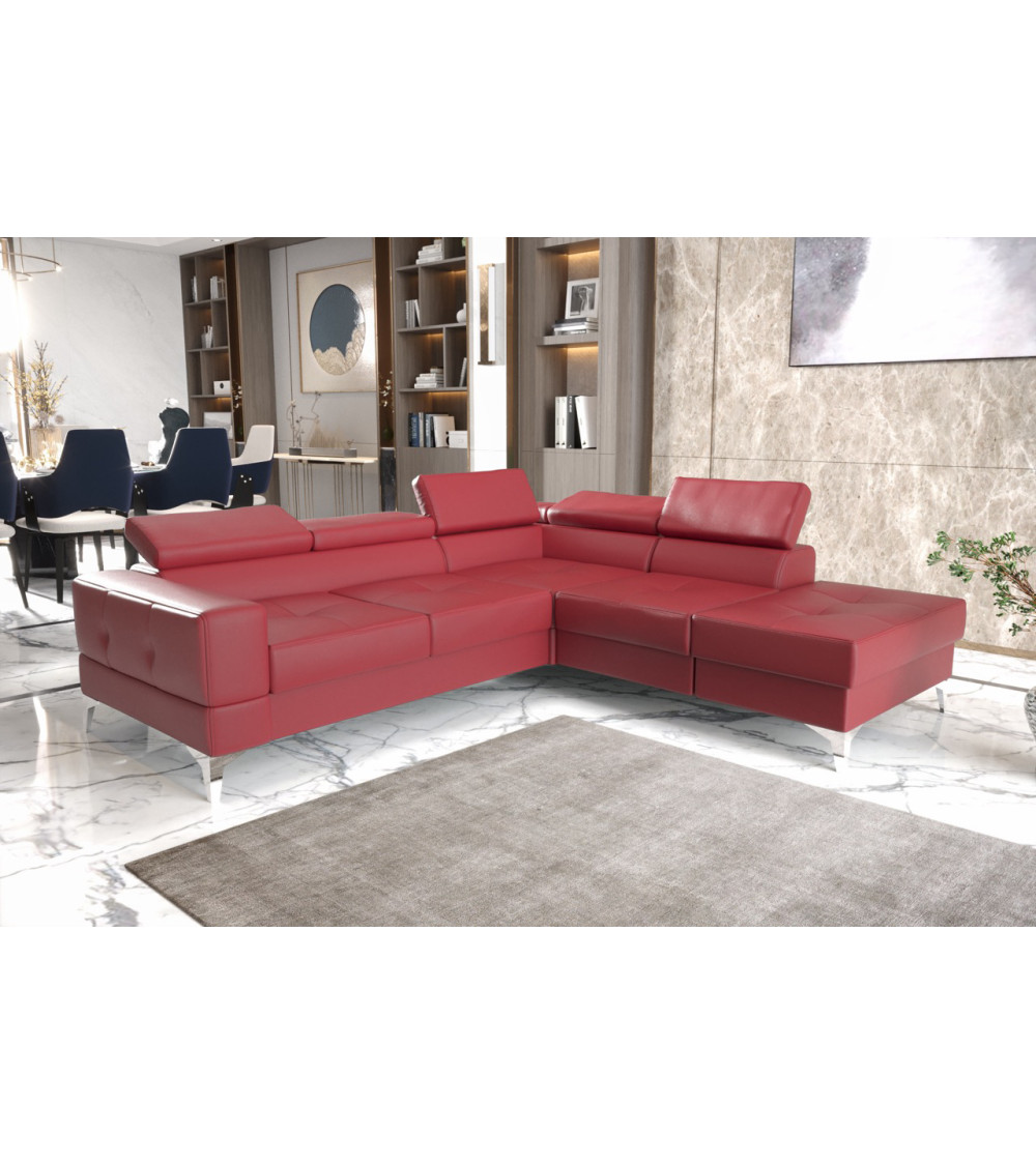 Canapé d'angle convertible ANDRE 202 x 85 cm en plusieurs couleurs