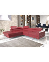 Sofá rinconera convertible de cuero TOSCANIA II 250 x 225 cm en varios colores