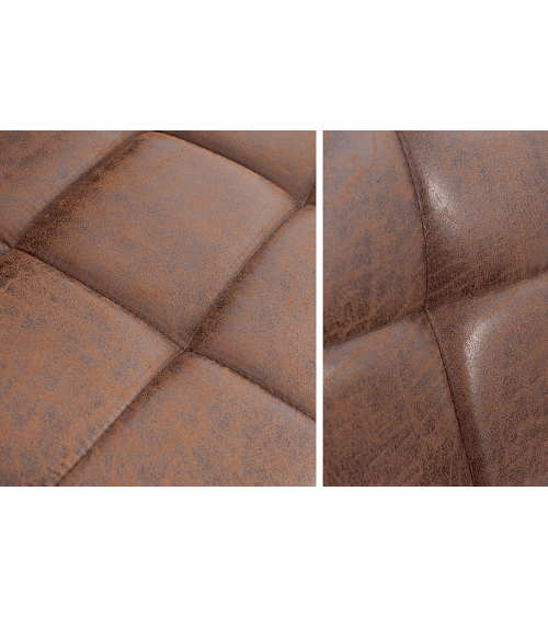 Tabouret de bar MODENA de 95 à 115 cm marron vintage