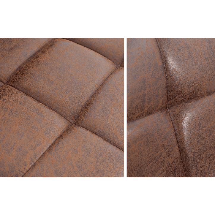 Tabouret de bar MODENA de 95 à 115 cm marron vintage