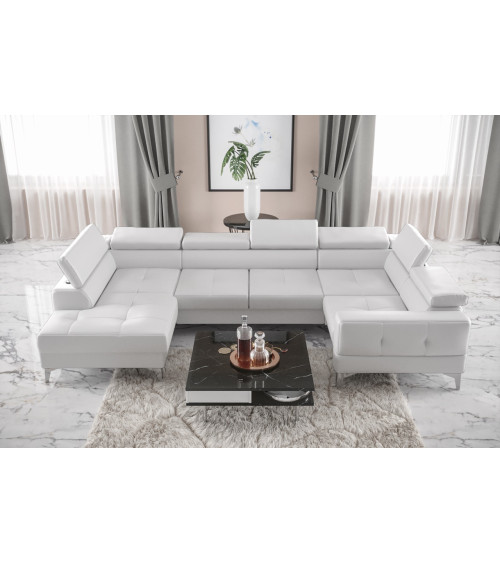 Canapé d'angle convertible ANDRE 202 x 85 cm en plusieurs couleurs