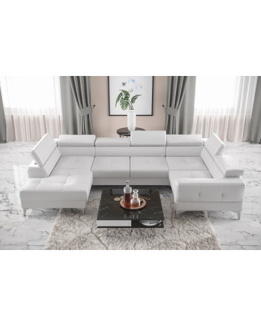 Canapé d'angle convertible ANDRE 202 x 85 cm en plusieurs couleurs