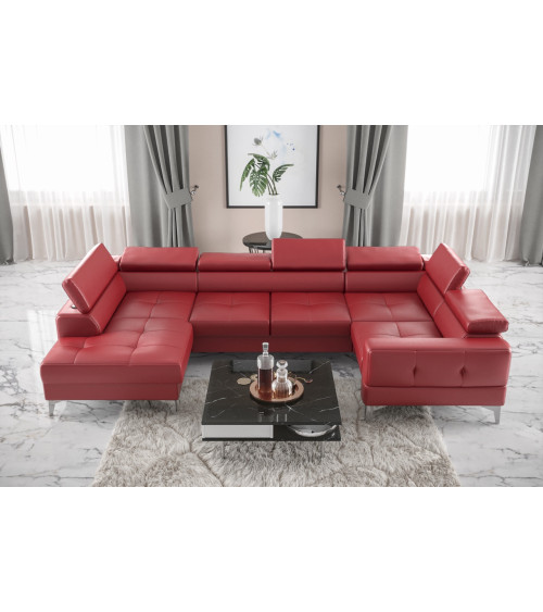 Canapé d'angle convertible ANDRE 202 x 85 cm en plusieurs couleurs