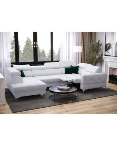 Canapé d'angle convertible ANDRE 202 x 85 cm en plusieurs couleurs