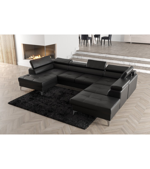 copy of Canapé d'angle reversible convertible ANDRE 202 x 85 cm en plusieurs couleurs