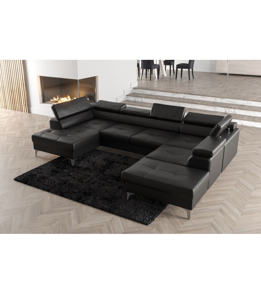 copy of Canapé d'angle reversible ANDRE 202 x 85 cm en plusieurs couleurs
