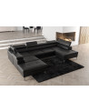 Sofá en U convertible de cuero TOSCANIA MAX II 170 x 350 x 225 cm en varios colores
