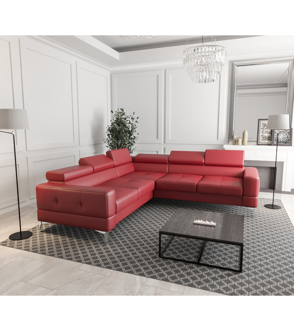 Canapé d'angle convertible ANDRE 202 x 85 cm en plusieurs couleurs