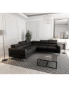 Canapé d'angle convertible en cuir TOSCANIA MAX 250 x 250 cm en plusieurs couleurs
