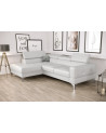 Sofá rinconera convertible de cuero TOSCANIA MINI 250 x 170 cm en varios colores