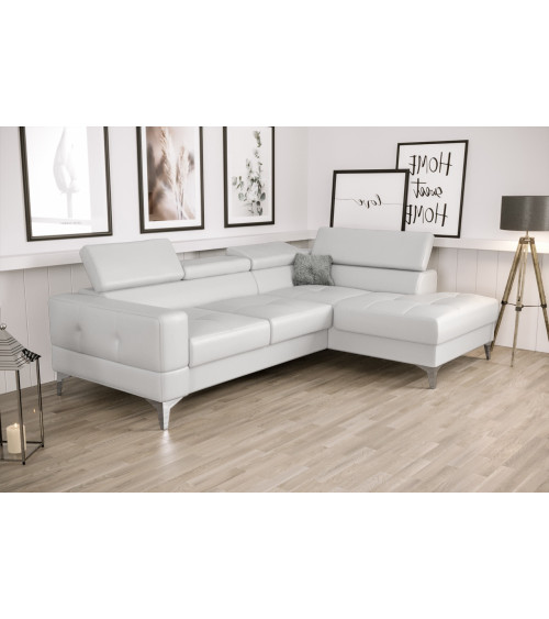 Canapé d'angle convertible ANDRE 202 x 85 cm en plusieurs couleurs