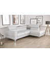Canapé d'angle convertible en cuir TOSCANIA MINI 250 x 170 cm en plusieurs couleurs