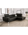 Canapé d'angle convertible en cuir TOSCANIA MINI 250 x 170 cm en plusieurs couleurs
