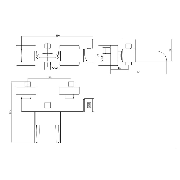 Mitigeur baignoire NATURA chrome