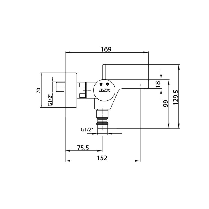 Mitigeur baignoire PURITY chrome