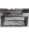 Table basse ARCHITECTURE 100 cm au style marbre et verre fumé