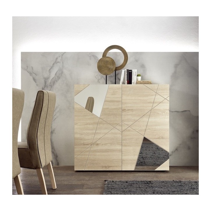 Buffet haut VITTORIA chêne Sonoma 121x111x42 cm