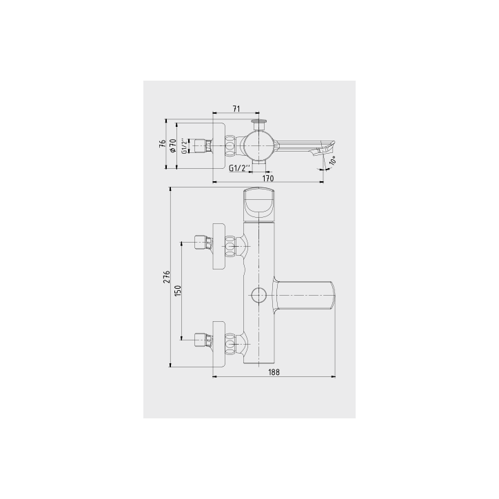 Mitigeur baignoire MYRA noir