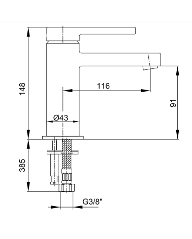 Mitigeur baignoire MINA chrome