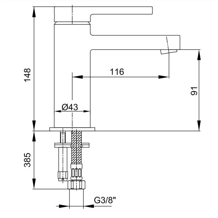Mitigeur baignoire MINA chrome